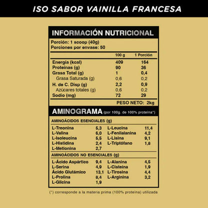 PROTEIN PRO BATIDO ISO WHEY VAINILLA FRANCESA 2 KL