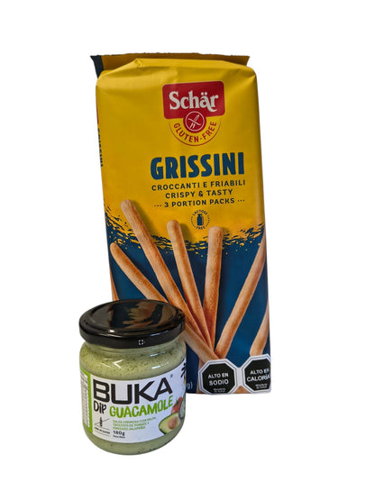 PACK GRISSINI SCHAR + DIP BUKA 220GR MIX VARIEDADES