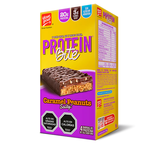 PROTEIN BITE CARAMEL PEANUTS  55g x 4un