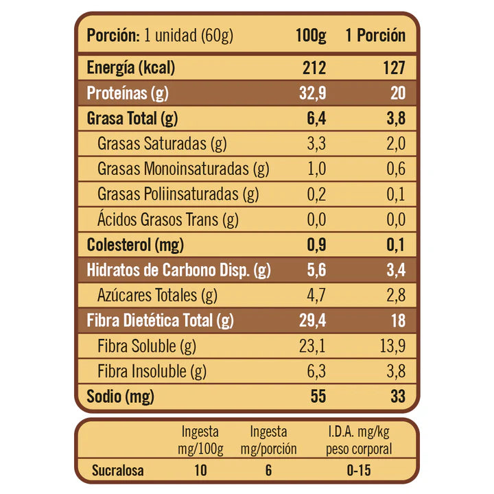 PROTEIN  BAR CHOCOLATE BROWNIE SIN GLUTEN  60g