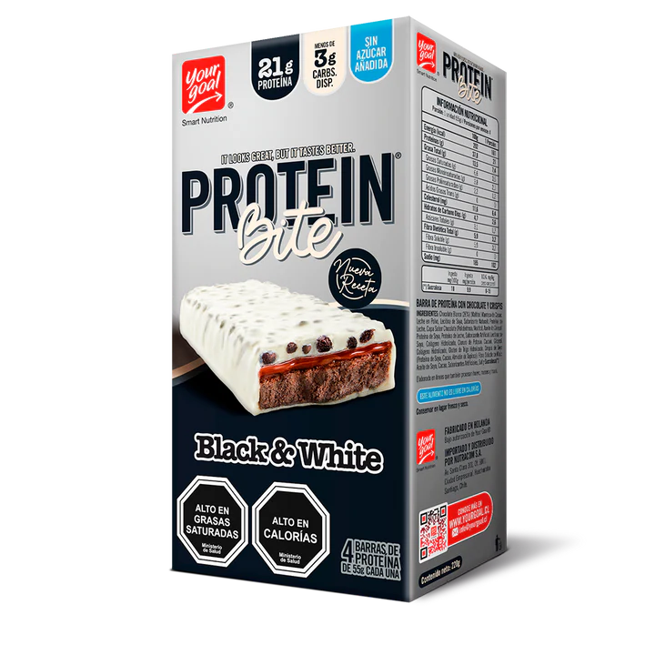 PROTEIN BITE WHITE & BLACK 55g x 4un