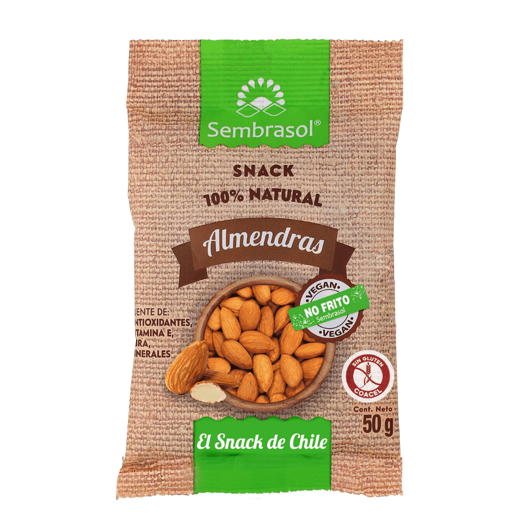 ALMENDRAS 100% NATURAL SIN GLUTEN 50g