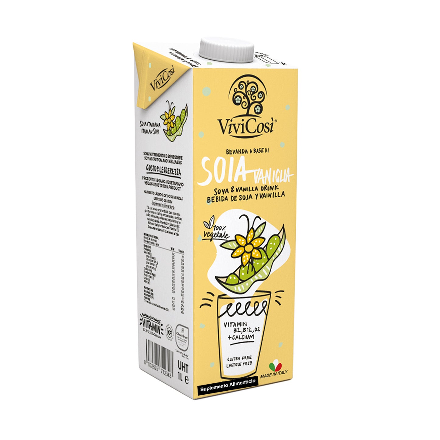 VIVICOSI SOIA VANIGLIA VEGANA SIN GLUTEN 1LT