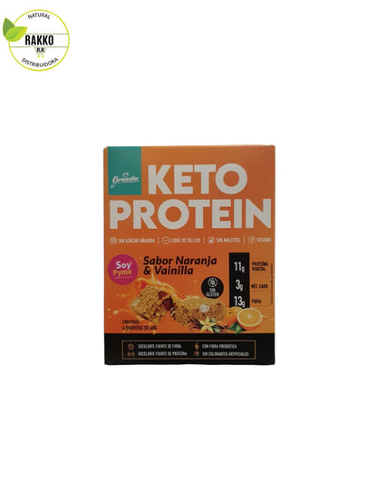 GRANOLIN KETO PROTEIN NARANJA Y VAINILLA SIN GLUTEN 4UN