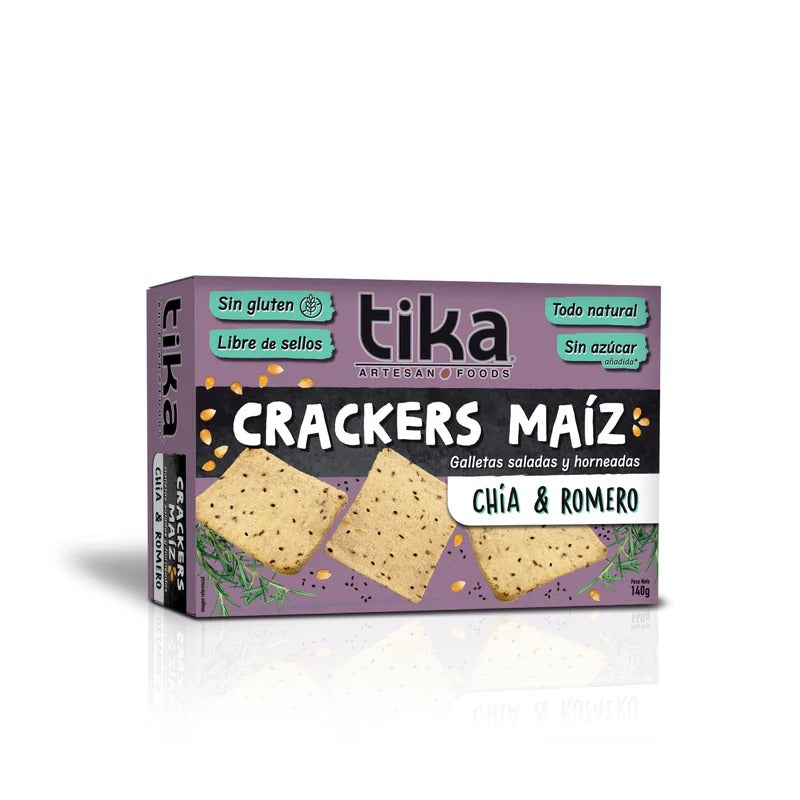 TIKA CRACKERS CHIA Y ROMERO 140GR