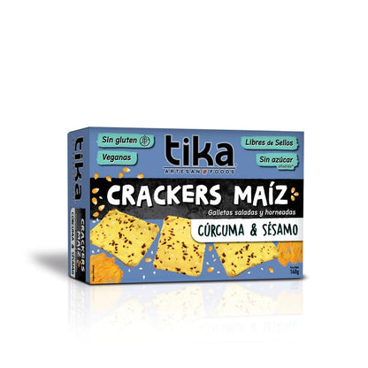 TIKA CRACKERS CURCUMA Y SESAMO 140GR