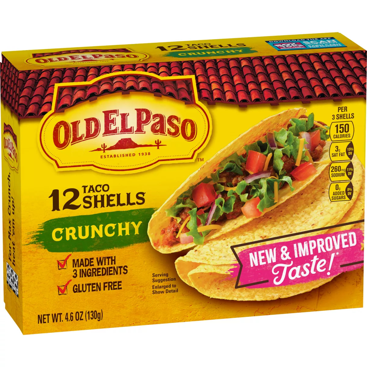 OLD EL PASO TORTILLAS PARA TACOS SIN GLUTEN 130G Liquidación 29.08.2026