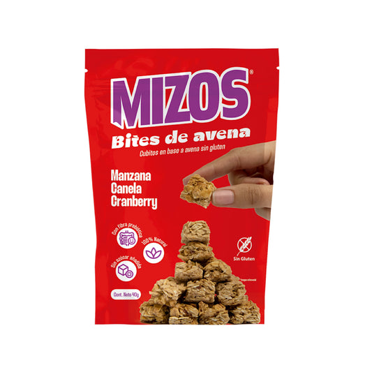 MIZOS BITES DE AVENA MANZANA CANELA 40GR
