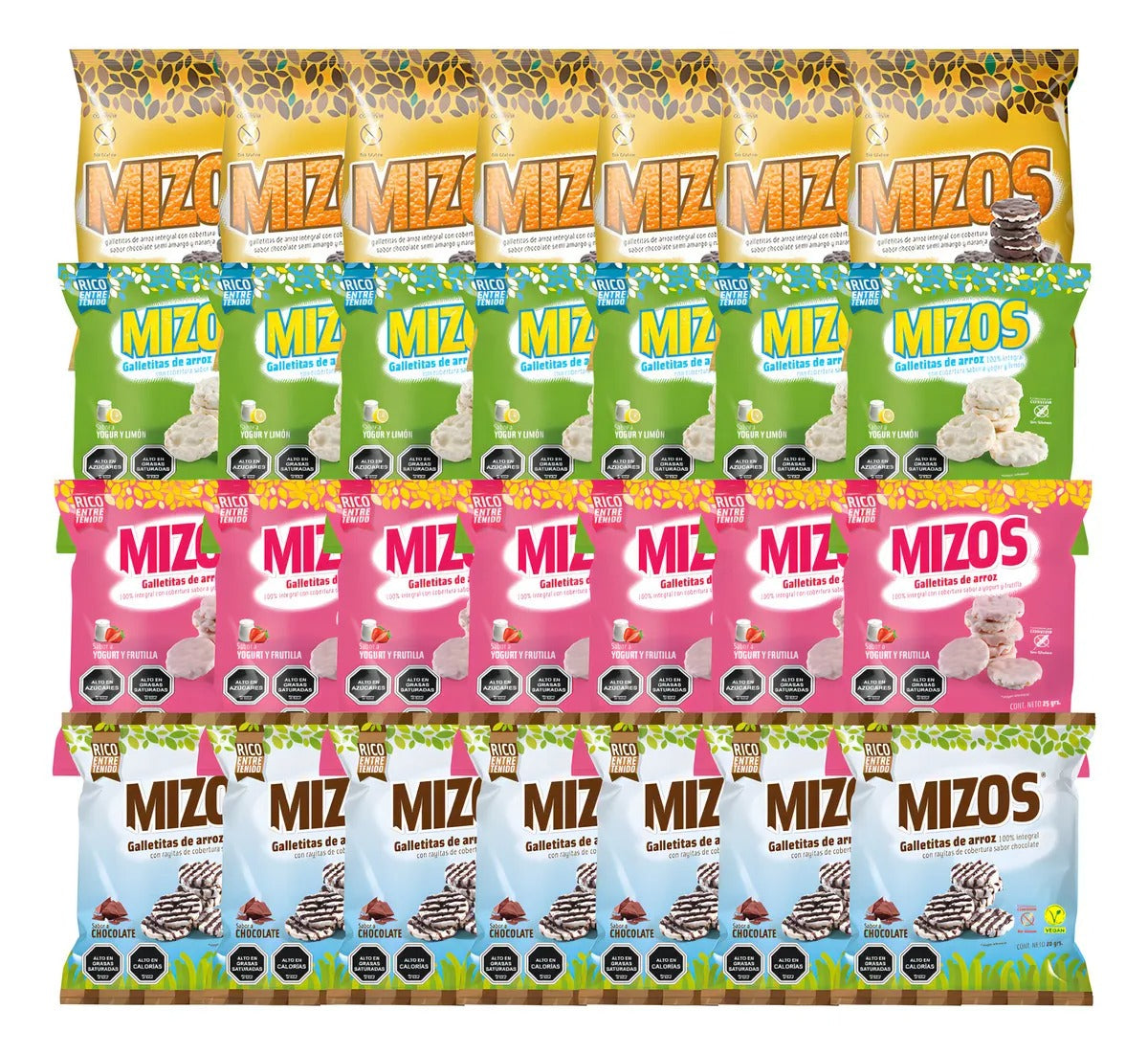 MIZOS PACK 28X GALLETA DE ARROZ MIX VARIEDADES