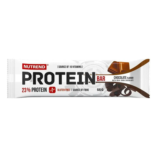 BARRA DE PROTEINA NUTREND SABOR CHOCOLATE SIN GLUTEN 55GR
