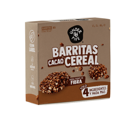 UNDERFIVE BARRA DE CEREAL CACAO 5UN 60GR