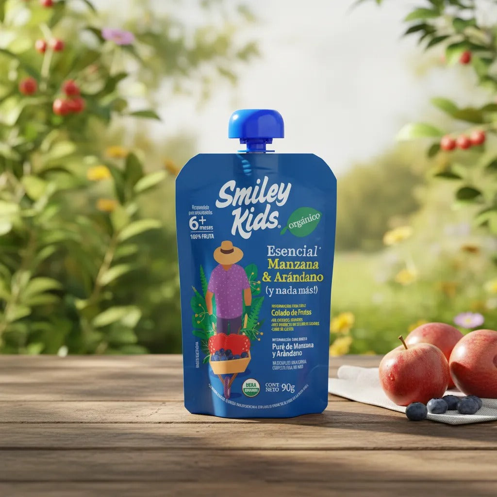 SMILEY KIDS 18X COMPOTA ORGANICA KIDS MIX VARIEDADES 90GR