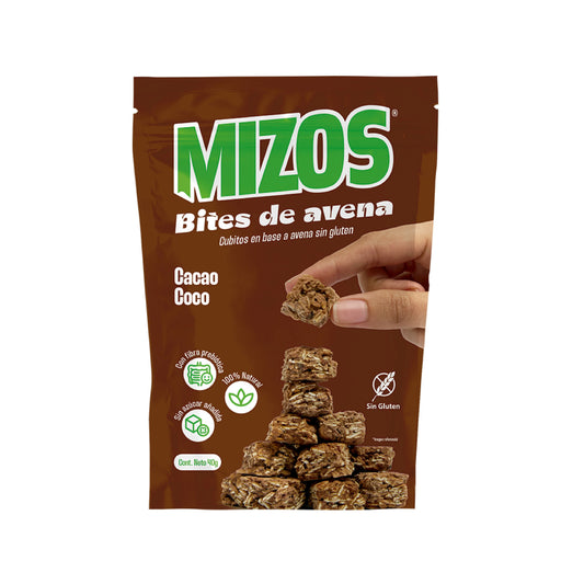 MIZOS BITES DE AVENA CACAO COCO 40GR