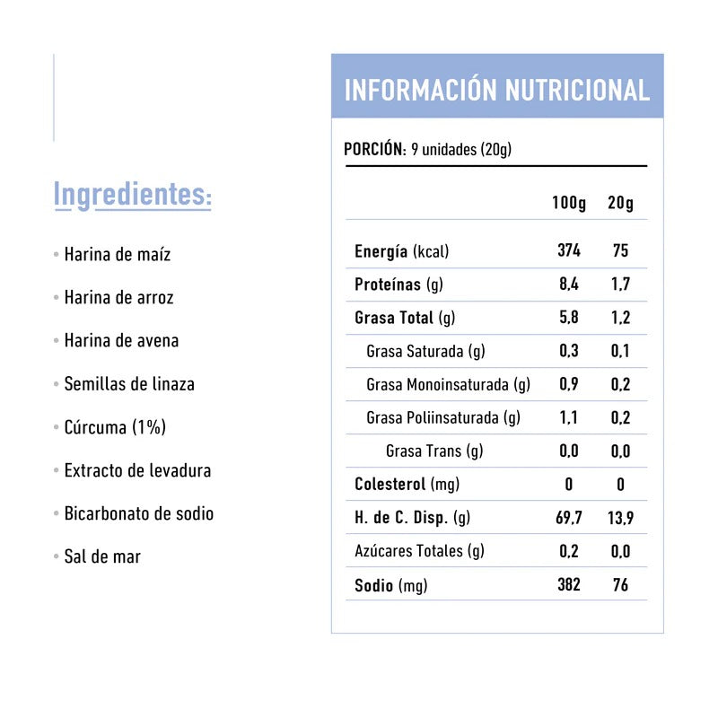 TIKA CRACKERS CURCUMA Y SESAMO 140GR