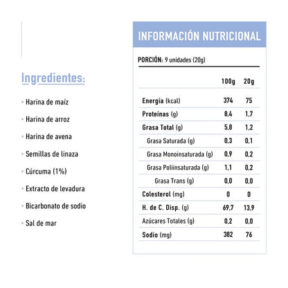 TIKA CRACKERS CURCUMA Y SESAMO 140GR