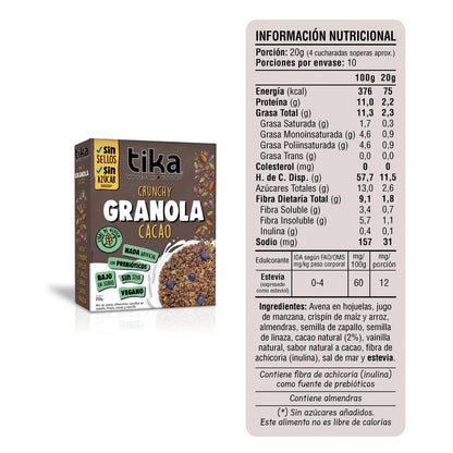 TIKA GRANOLA CACAO 200GR