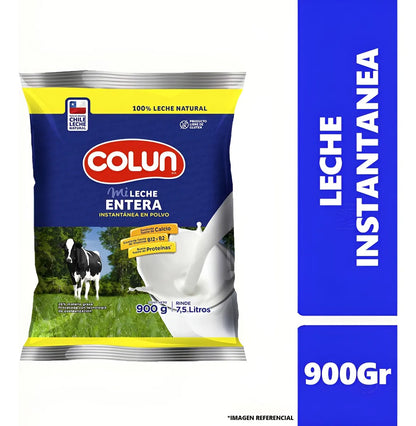 COLUN Leche En Polvo Entera Instantánea - 900 Gramos SIN GLUTEN