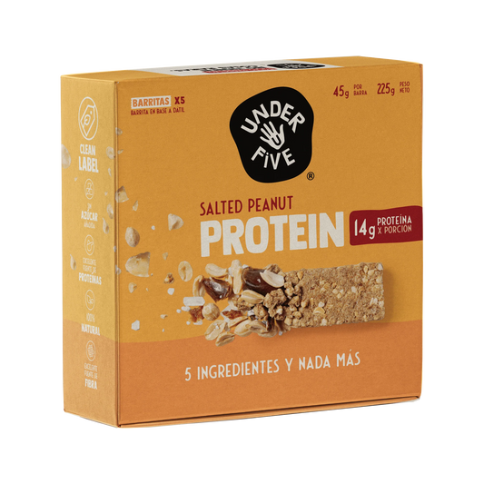UNDERFIVE BARRA DE PROTEINA SALTED PEANUT 5UN VEGANO