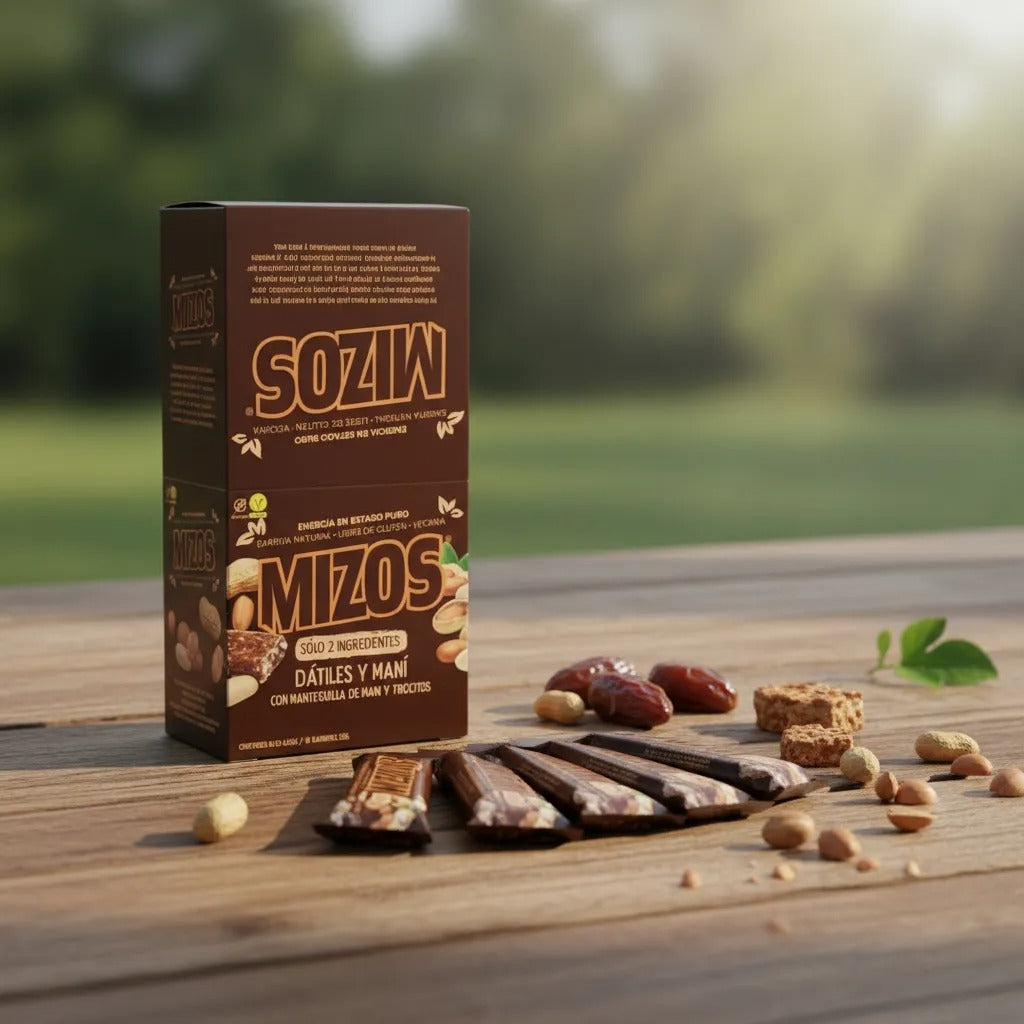 MIZOS PACK 18X BARRA PROTEINA DATILES Y MANI 35GR