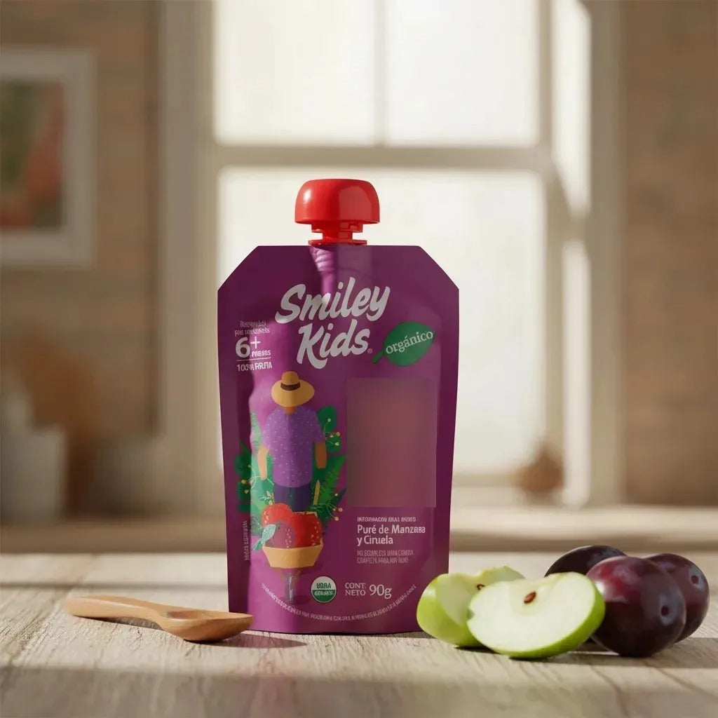 SMILEY KIDS 18X COMPOTA ORGANICA KIDS MIX VARIEDADES 90GR