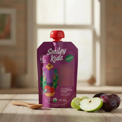 SMILEY KIDS 18X COMPOTA ORGANICA KIDS MIX VARIEDADES 90GR