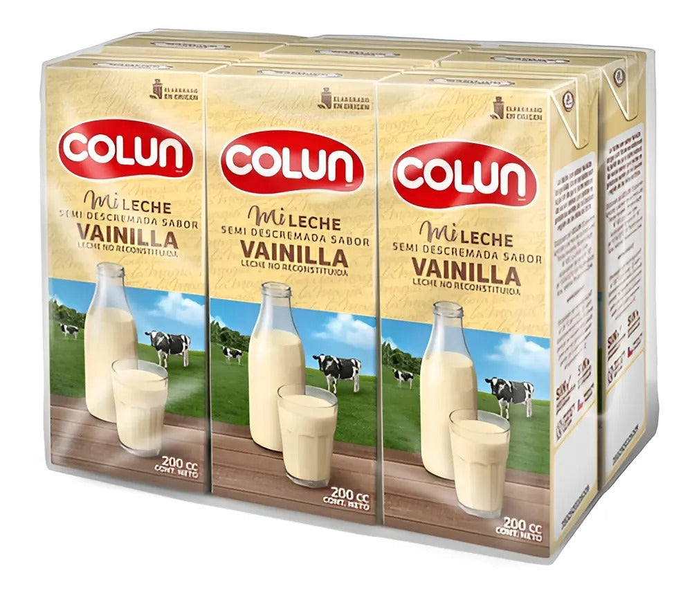 COLUN LECHE VAINILLA BOMBILLIN PACK 6UN SIN GLUTEN
