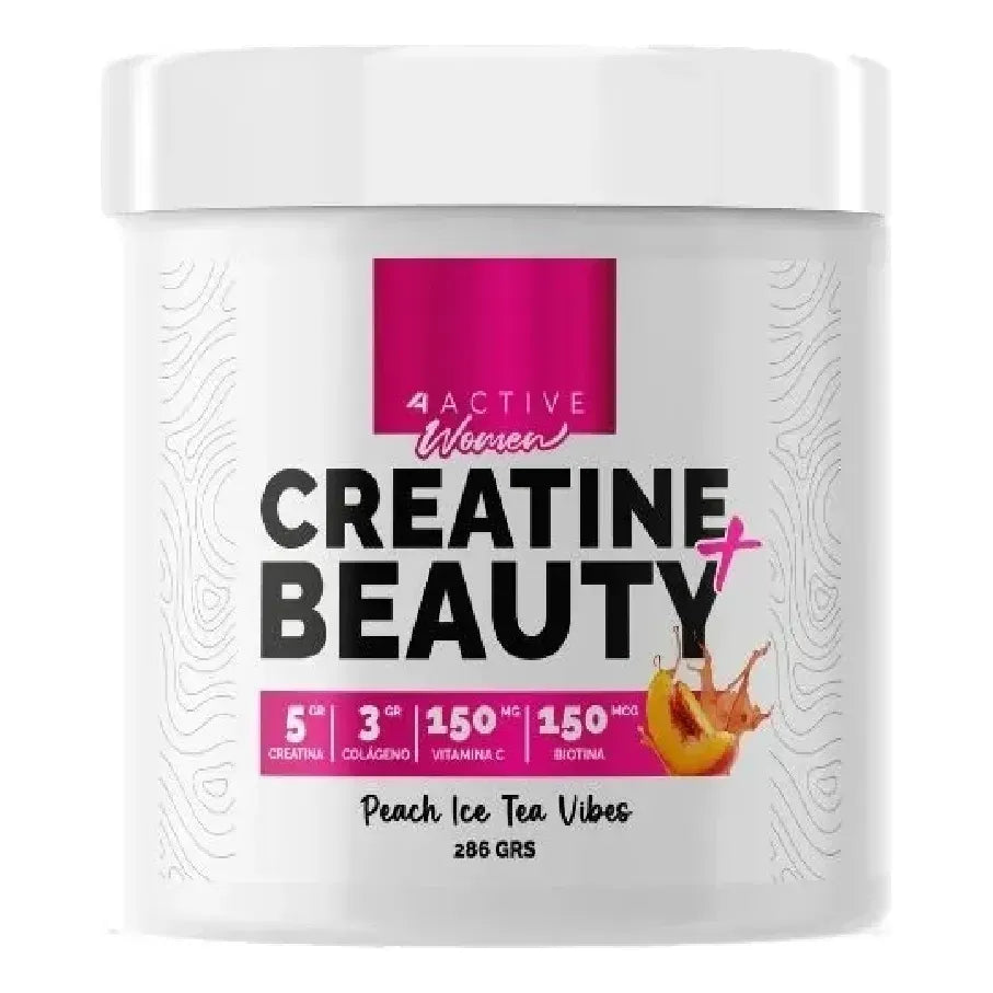 4 ACTIVE WOMEN CREATINE + BEAUTY PEACH ICE TEA VIBES 286g