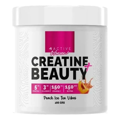 4 ACTIVE WOMEN CREATINE + BEAUTY PEACH ICE TEA VIBES 286g