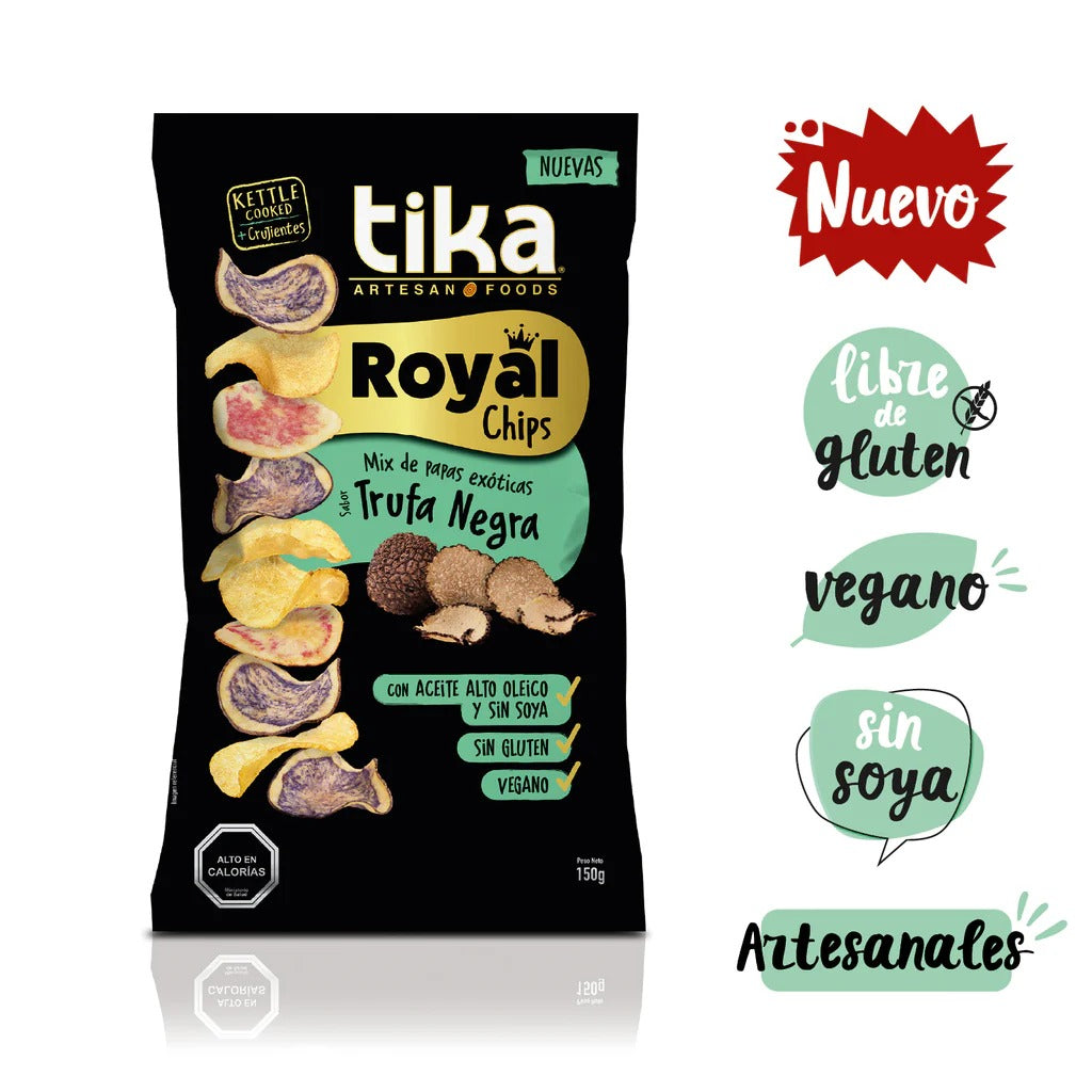 TIKA ROYAL CHIPS TRUFA NEGRA 150GR