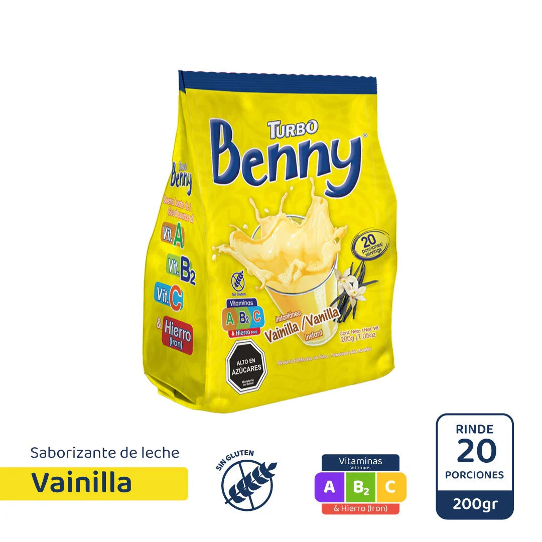 SABORIZANTE TURBO BENNY SABOR VAINILLA 200GR SIN GLUTEN Liquidación 20.07.2026