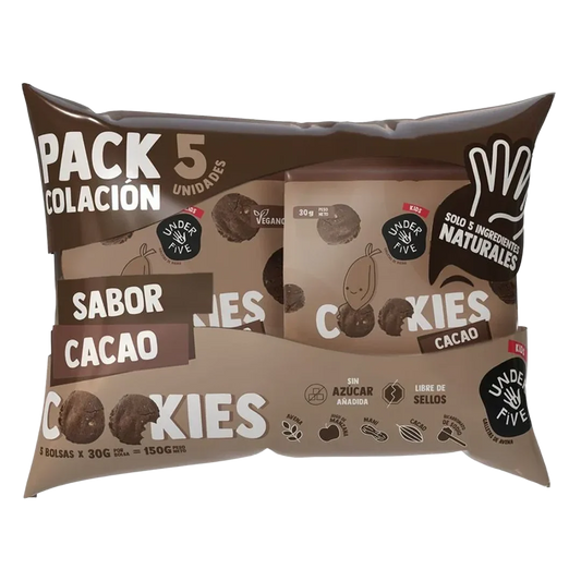 UNDERFIVE COOKIES CACAO PACK 5UN 150GR