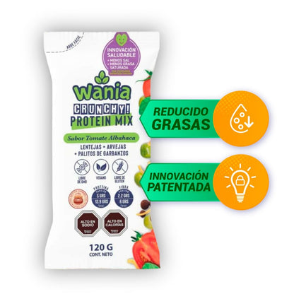 WANIA MIX LEGUMBRES TOMATE Y ALBAHACA SIN GLUTEN VEGANO 120G
