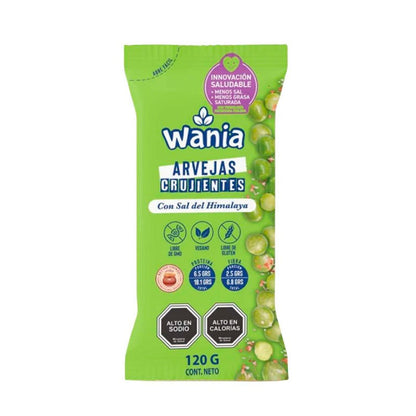 WANIA ARVEJAS CRUJIENTES LIMON Y CILANTRO 120G SIN GLUTEN VEGANO
