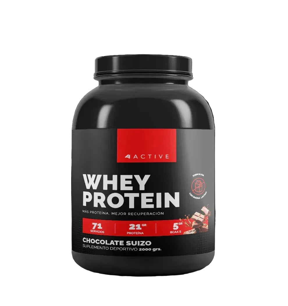 4 ACTIVE WHEY PROTEIN CHOCOLATE SUIZO 2kg