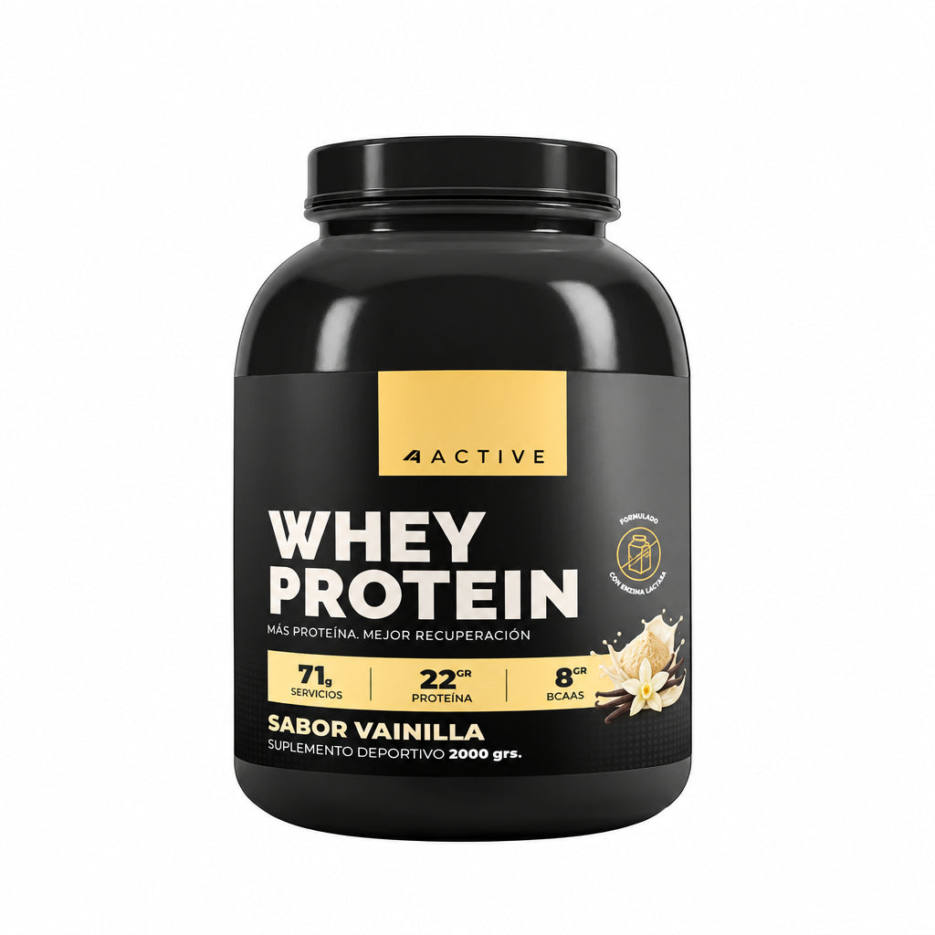 4 ACTIVE WHEY PROTEIN VAINILLA 2kg
