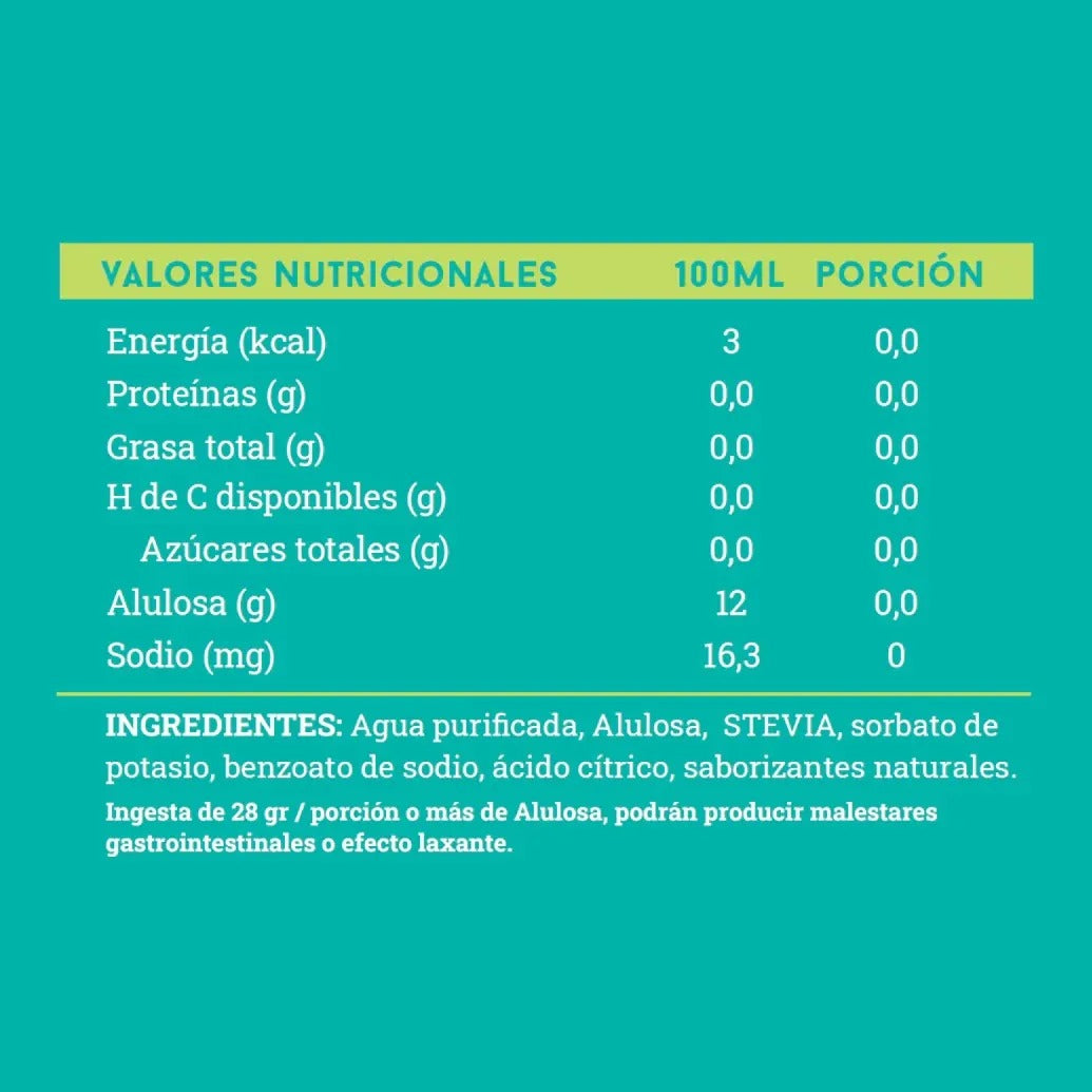 Alusweet Stevia Alulosa Gotas 180 Ml Sin Gluten