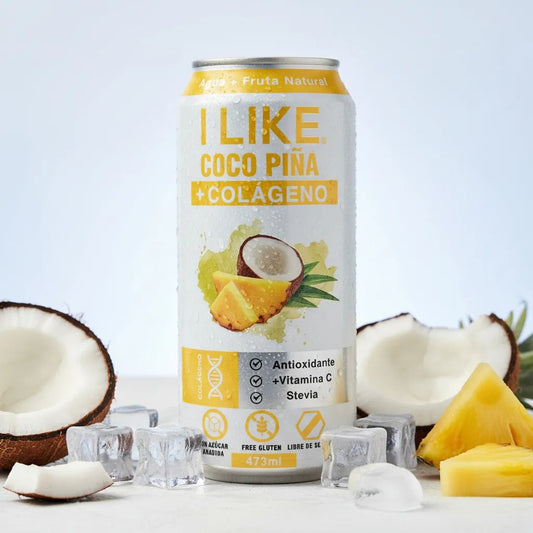 I Like Agua Saborizada + Colageno Sin Gluten 473ml COCO PIÑA