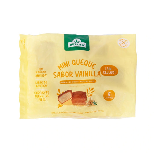 NUTRISA MINI QUEQUE VAINILLA 250GR SIN GLUTEN