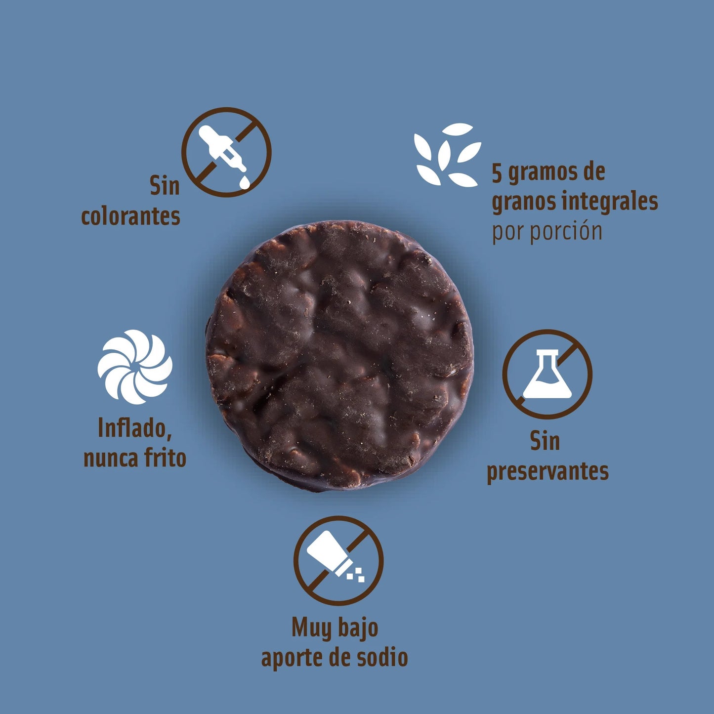 MIZOS GALLETAS DE ARROZ SABOR CHOCOLATE AVELLANA 25G