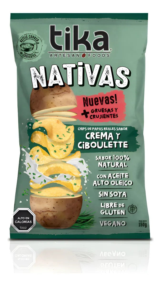 Papas Fritas Tika Nativas 150g Crema Y Ciboulette