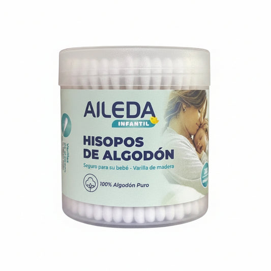 AILEDA COTONITOS DE ALGODÓN CON VARILLA DE MADERA – 200 UN