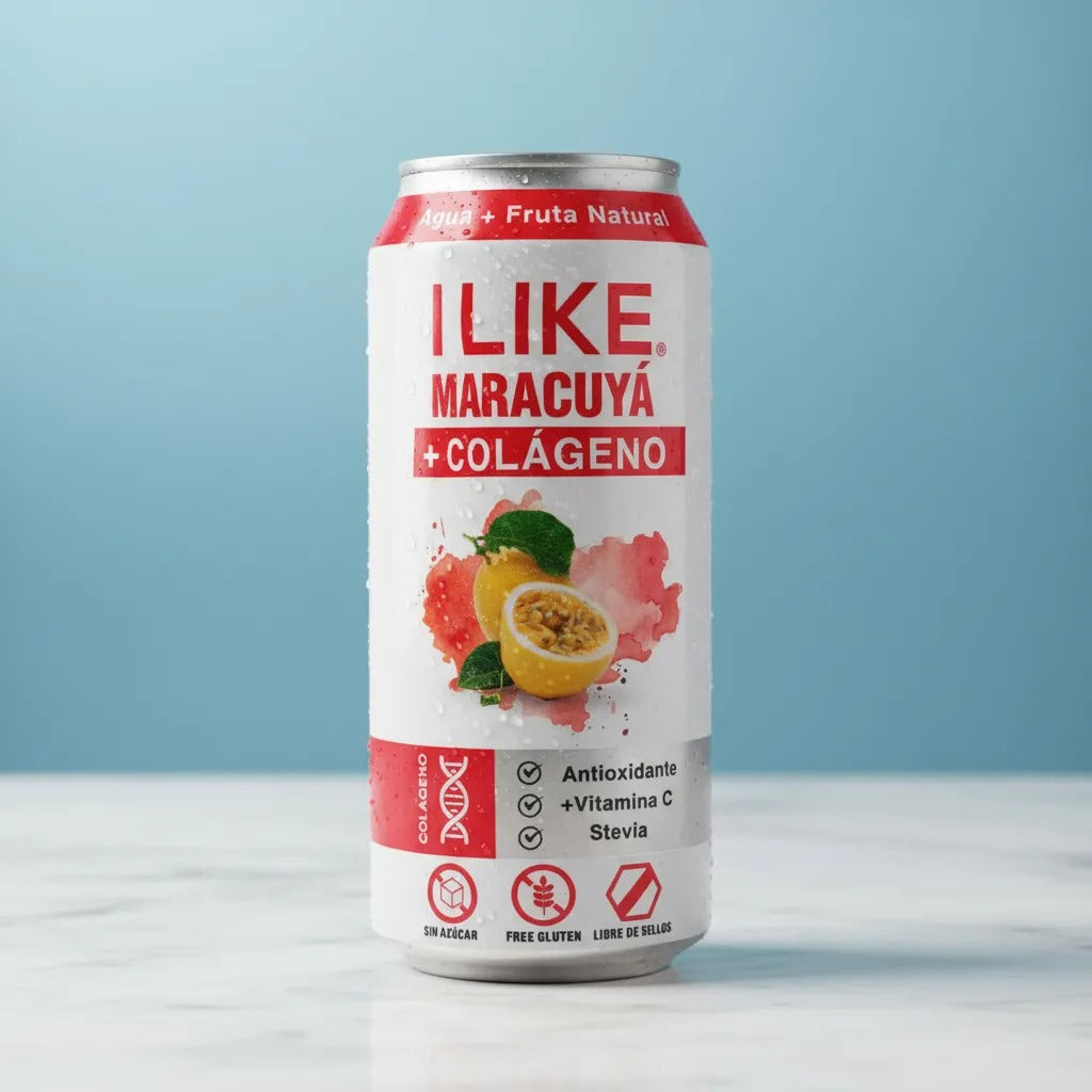 I Like Agua Saborizada + Colageno Sin Gluten 473ml MARACUYÁ