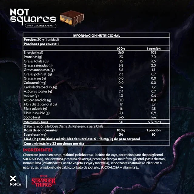 NotSquare Stranger Things Dark Caramel Crunch 5un 30g