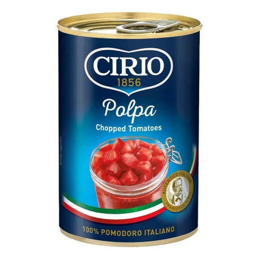 Tomate Pelado En Cubos Picado Con Pulpa De Tomate Cirio 400g
