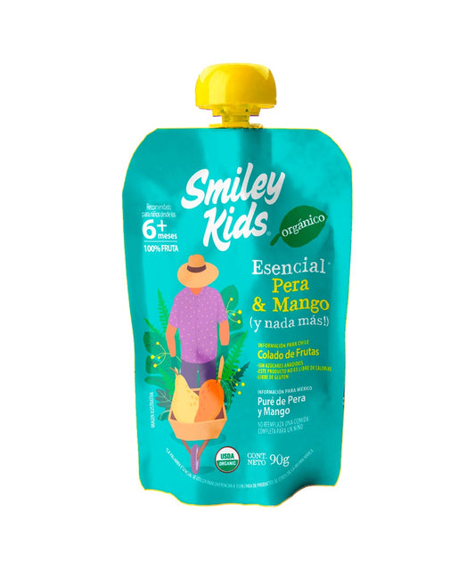 SMILEY KIDS COMPOTA ORGANICA PERA MANGO 90GR