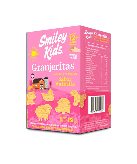 SMILEY KIDS GALLETA GRANJERITAS DE VAINILLA 150GR