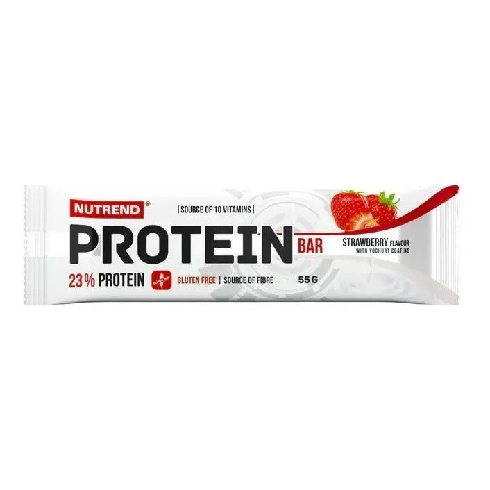 BARRA DE PROTEINA NUTREND SABOR FRUTILLA SIN GLUTEN 55GR
