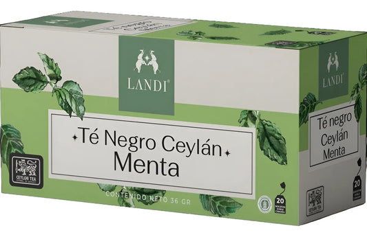 LANDI TÉ NEGRO CEYLÁN MENTA SIN GLUTEN 20Bolsitas
