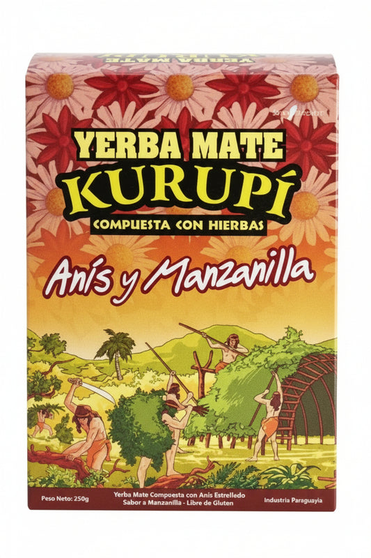 YERBA MATE ANÍS Y MANZANILLA KURUPI 500g