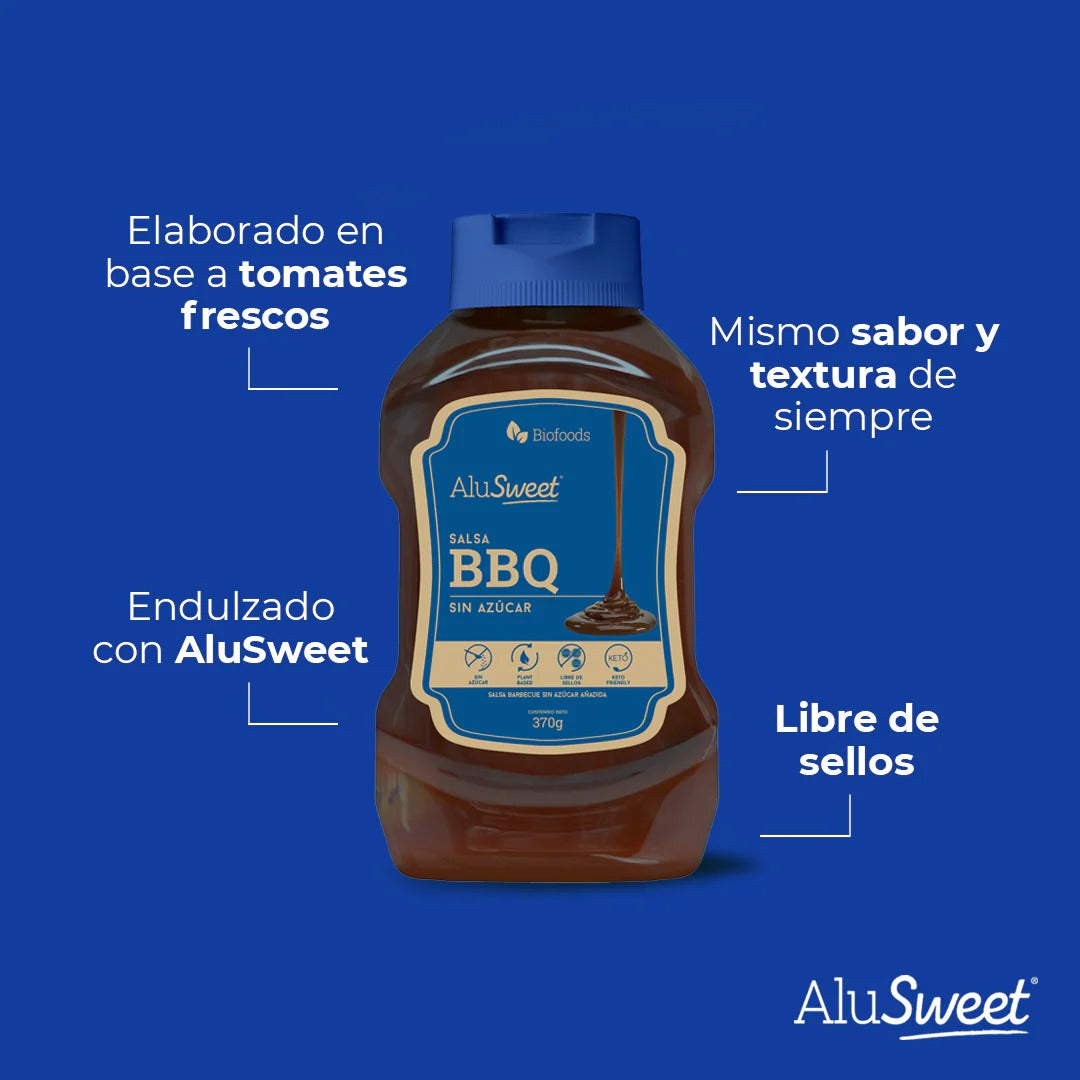 ALUSWEET BBQ SIN AZUCAR 370GR
